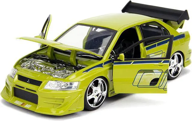 Alt view image 6 of 16 - Brian's Mitsubishi Lancer Evolution VII "The Fast and the Furious" Movie 1/24 Diecast Model Car by Jada