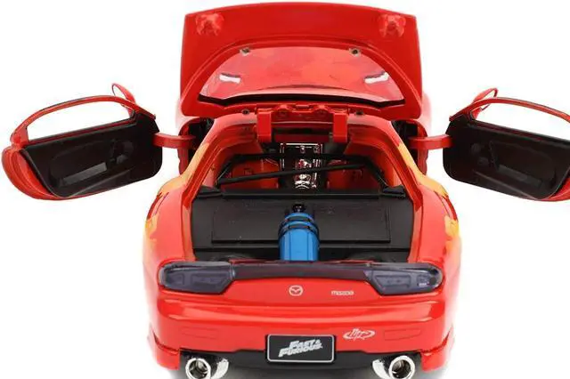 Alt view image 4 of 6 - Orange Julius' Mazda RX-7 "Fast & Furious" Movie 1/24 Diecast Model Car by Jada
