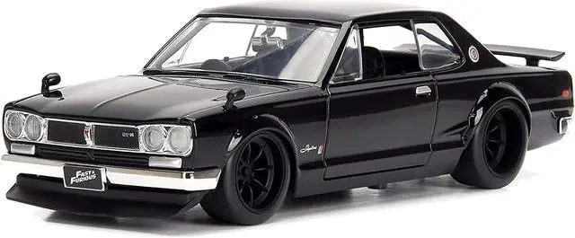 Alt view image 5 of 9 - Brian's Nissan Skyline 2000 GT-R Black from "The Fast and the Furious" Movie 1/24 Diecast Model Car by Jada