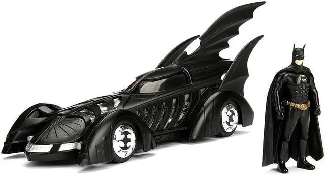 Alt view image 2 of 10 - 1995 Batman Forever Batmobile with Diecast Batman Figure 1/24 Diecast Model Car by Jada