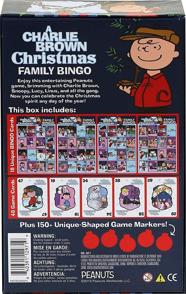 Alt view image 4 of 5 - aquarius charlie brown christmas family bingo