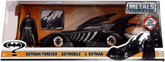 Alt view image 4 of 10 - 1995 Batman Forever Batmobile with Diecast Batman Figure 1/24 Diecast Model Car by Jada