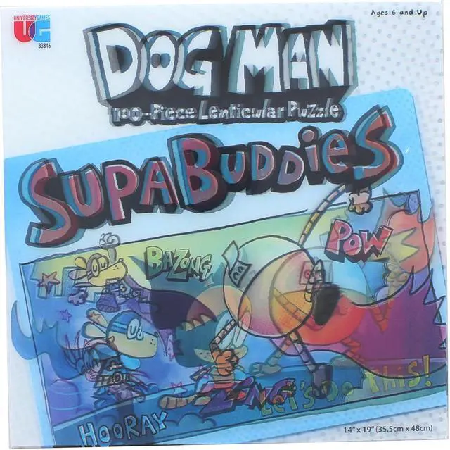 Alt view image 2 of 7 - University Games Dog Man Supa Buddies Puzzle 100-Piece Jigsaw (UG-33846)