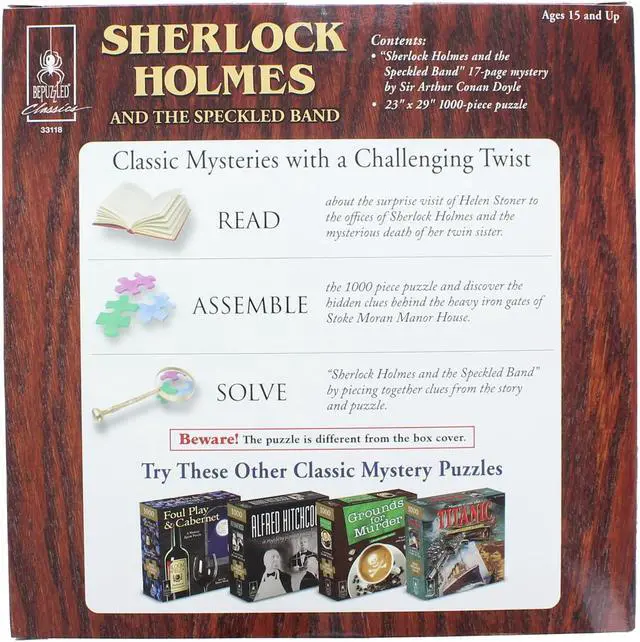 Alt view image 7 of 11 - University Games,  Sherlock Holmes Murder Mystery Puzzle