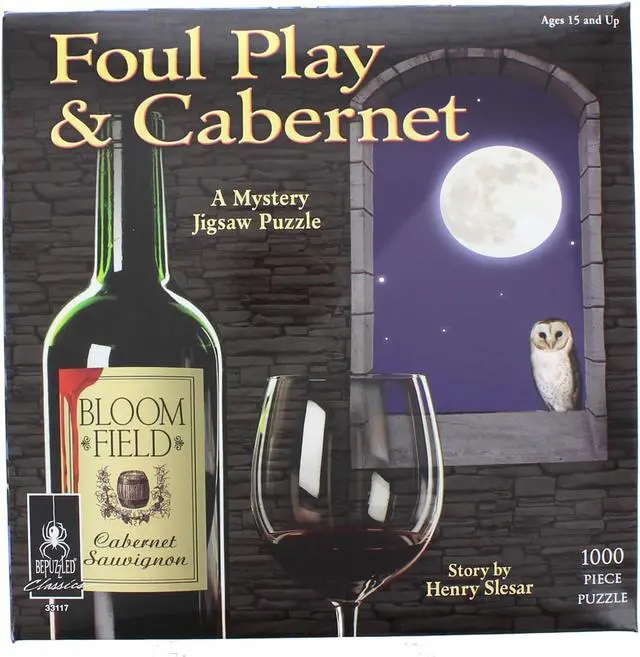Alt view image 9 of 12 - Foul Play & Cabernet 1000 Piece Puzzle by University Games