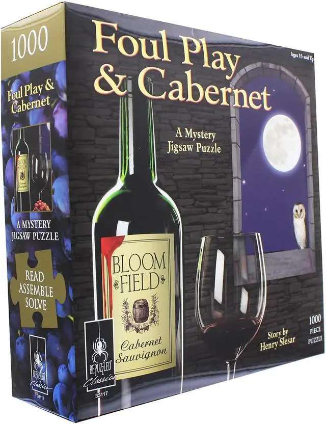 Alt view image 8 of 12 - Foul Play & Cabernet 1000 Piece Puzzle by University Games