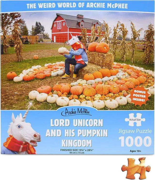 Main image of Lord Unicorn and His Pumpkin Kingdom 1000 Piece Jigsaw Puzzle