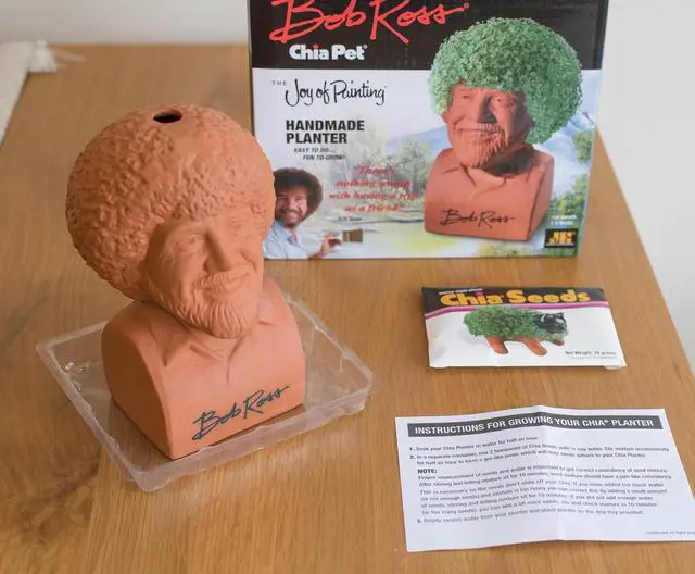 Alt view image 5 of 11 - Chia Pet Planter - Bob Ross