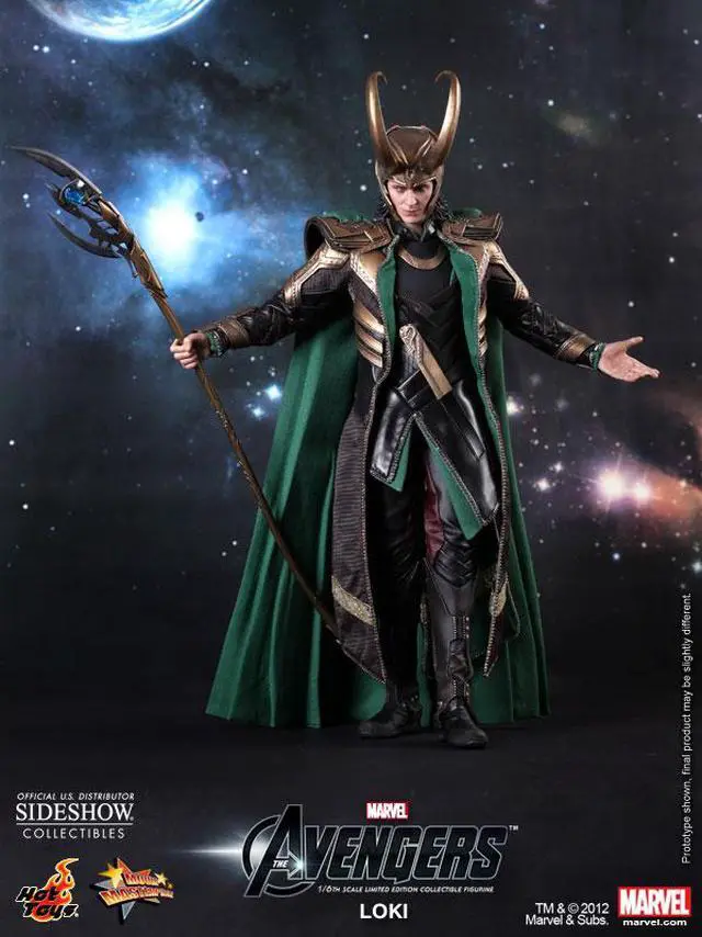 Alt view image 8 of 14 - Loki The Avengers Movie Masterpiece One Sixth Hot Toys Action Figure