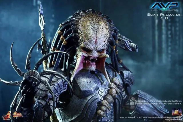 Alt view image 4 of 9 - Scar Predator Hot Toys 1:6 Scale Action Figure