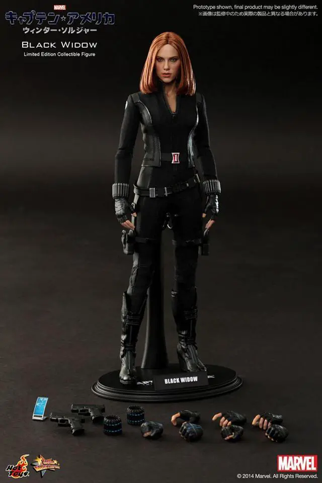 Alt view image 9 of 17 - Black Widow Captain America 2 Movie Masterpiece Sixth Scale Hot Toys Figure