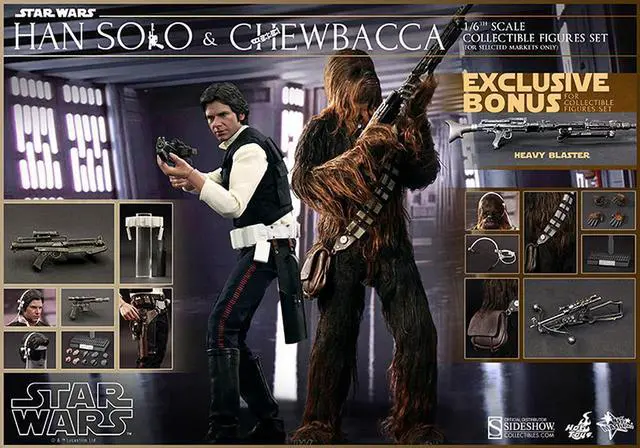 Main image of Star Wars Han Solo and Chewbacca Movie Masterpiece Series 1:6 Scale Figure Set By Hot Toys