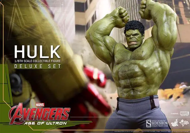 Alt view image 3 of 10 - Marvel Avengers Age of Ultron 16 Collectible Figure Hulk Deluxe Set by Hot Toys