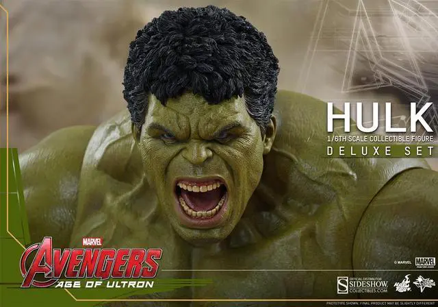 Alt view image 4 of 10 - Marvel Avengers Age of Ultron 16 Collectible Figure Hulk Deluxe Set by Hot Toys