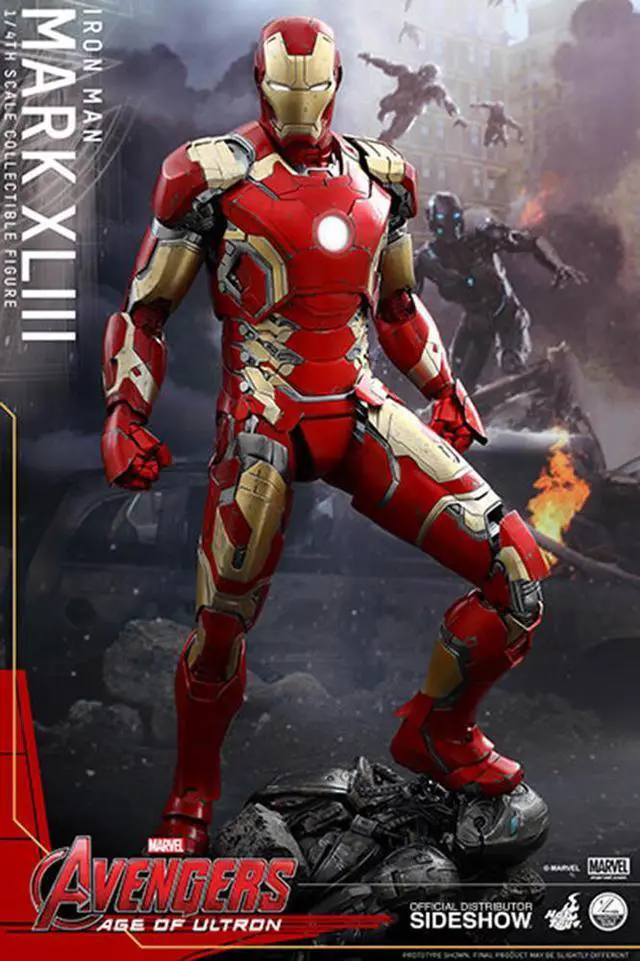 Main image of Avengers Age of Ultron 1:4 Scale Hot Toys Collectible Figure Iron Man Mark XLIII