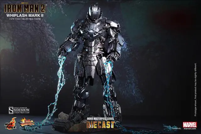 Alt view image 5 of 12 - Whiplash Mark II Iron Man 2 Movie Masterpiece Series Diecast 1/6 Scale Figure