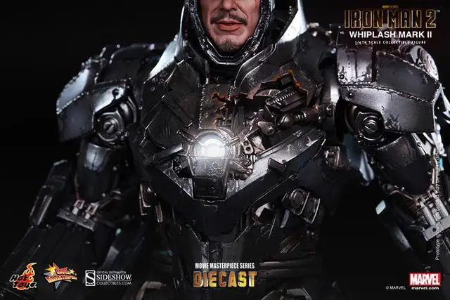 Alt view image 8 of 12 - Whiplash Mark II Iron Man 2 Movie Masterpiece Series Diecast 1/6 Scale Figure