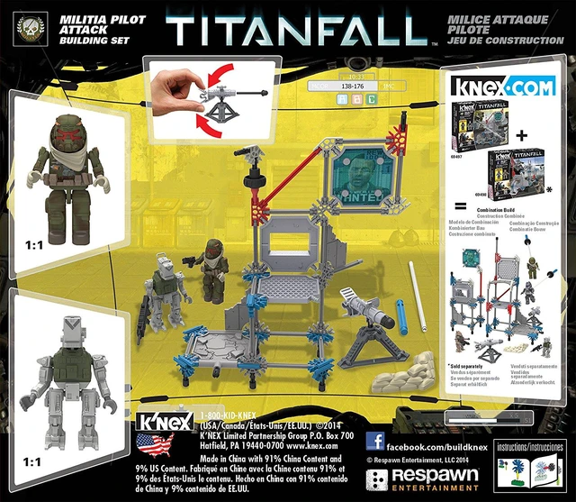 Alt view image 7 of 9 - K'Nex Titanfall MCOR Pilot Attack Building Set