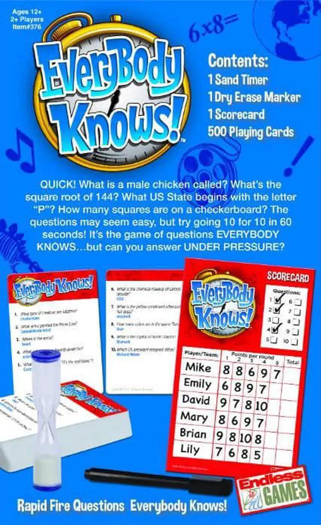 Alt view image 4 of 6 - Everybody Knows Card Game