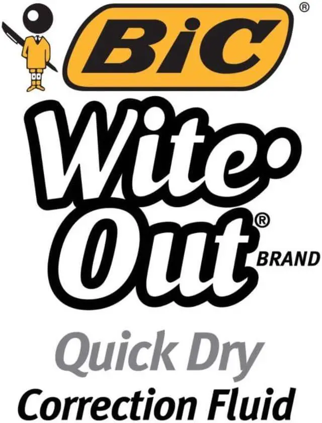 Alt view image 9 of 20 - Bic Wite-Out Quick Dry Correction Fluid 20 ml Bottle White 3/Pack WOFQD324