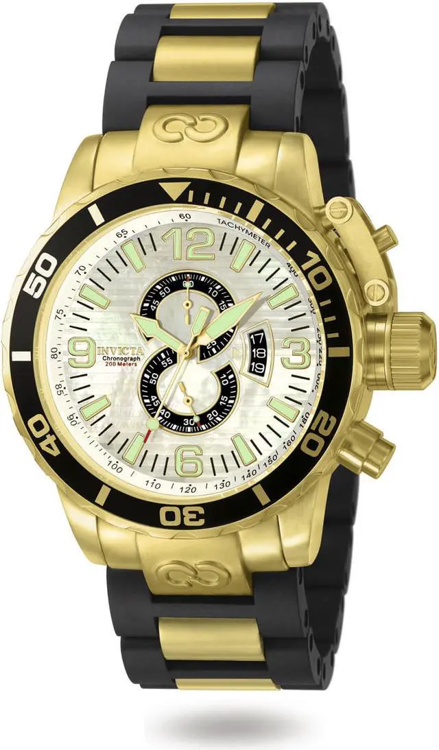 Alt view image 2 of 15 - Invicta Men's Corduba Chronograph Goldplated & Rubber