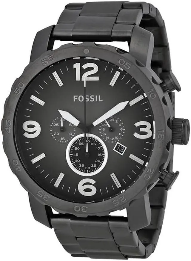 Alt view image 8 of 11 - Fossil Nate Chronograph Smoke Grey Dial Ion-plated Mens Watch JR1437