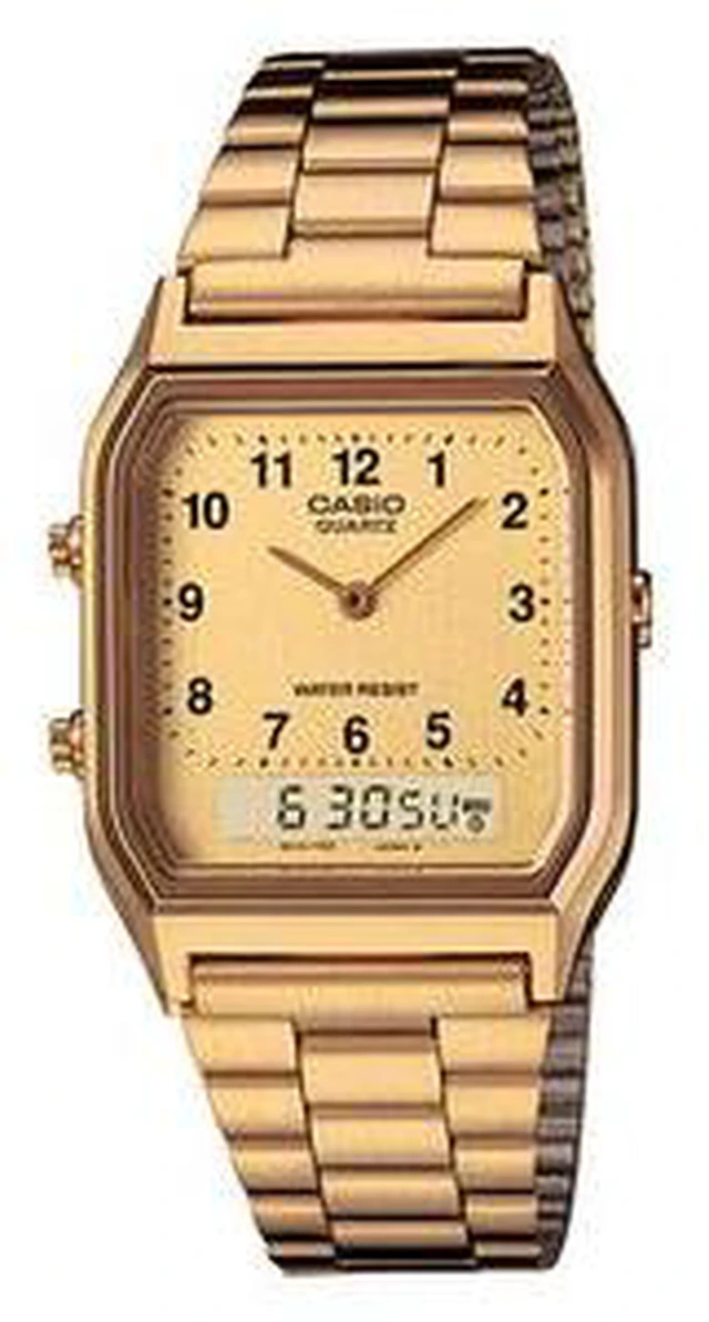 Main image of Casio AQ230GA-9B Gold Digital Analog Mens Watch