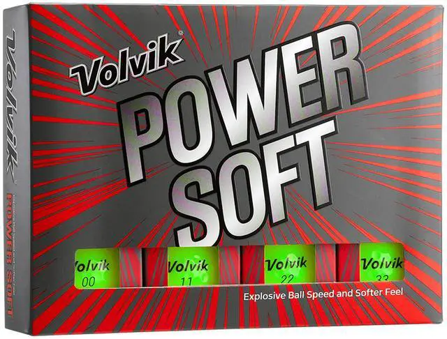 Alt view image 3 of 12 - Volvik Power Soft Golf Balls Dozen (Gloss Green)