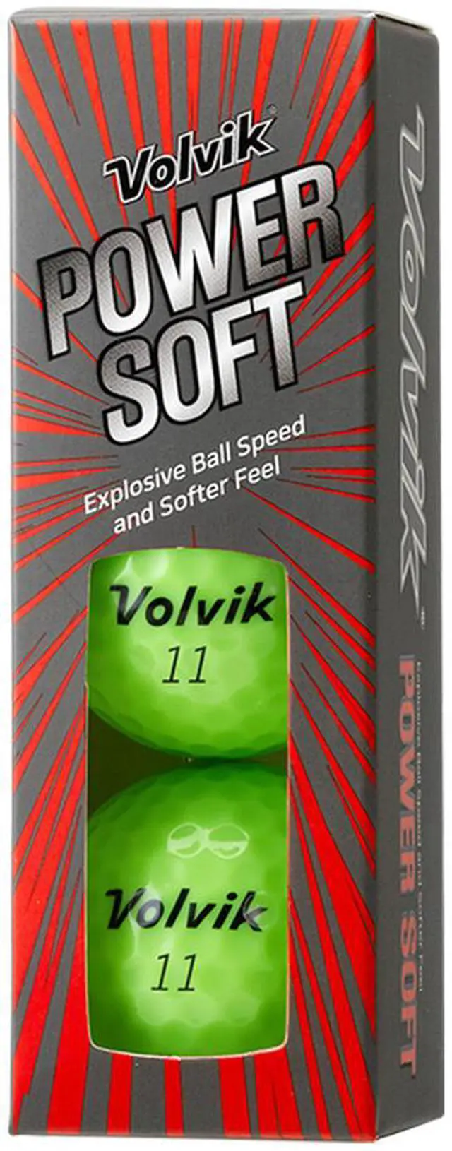 Alt view image 4 of 12 - Volvik Power Soft Golf Balls Dozen (Gloss Green)