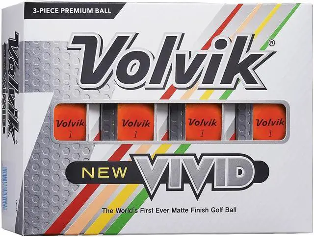 Main image of Volvik 9528 Volvik 2020 Vivid 3 Pc Golf Balls Matte Orange