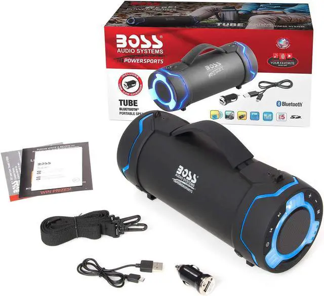 Alt view image 2 of 9 - BOSS Audio TUBE Portable Waterproof Inside/Outside 3" Bluetooth Speaker System