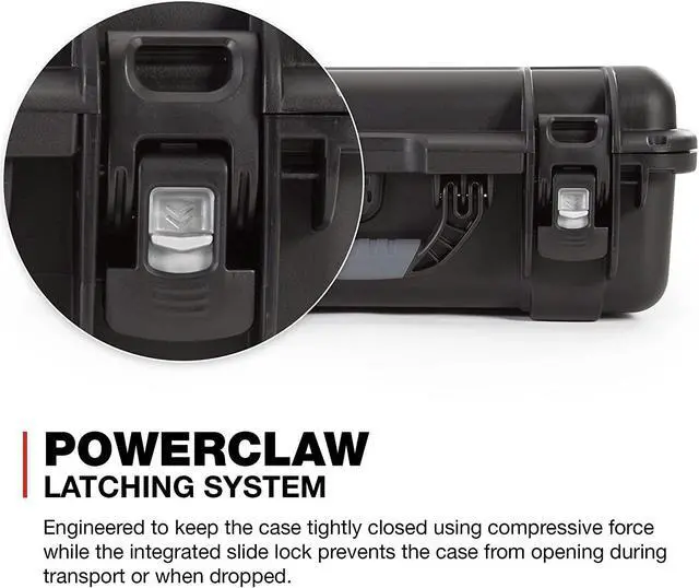 Alt view image 11 of 17 - Nanuk Large 925 Lightweight NK-7 Resin Waterproof Case with Cubed Foam, Black
