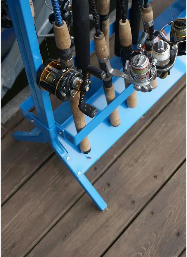 Alt view image 5 of 14 - viking solutions fishing rod rack for 22 rods, multicolor