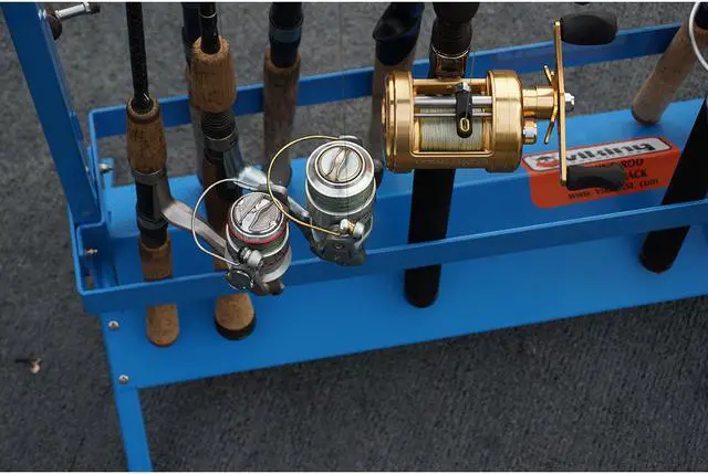 Alt view image 4 of 14 - viking solutions fishing rod rack for 22 rods, multicolor