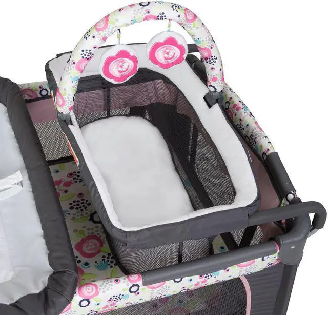 Alt view image 10 of 12 - Baby Trend Lil Snooze Deluxe Nursery Center Playard, Flora