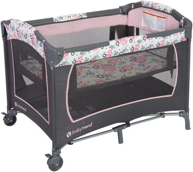 Alt view image 8 of 12 - Baby Trend Lil Snooze Deluxe Nursery Center Playard, Flora