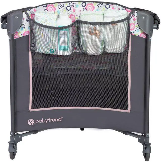 Alt view image 11 of 12 - Baby Trend Lil Snooze Deluxe Nursery Center Playard, Flora