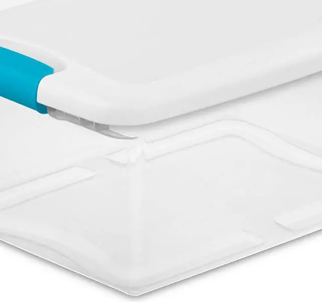 Alt view image 4 of 5 - Sterilite 14948012 Latching Storage Boxes, Clear, 15 Quart