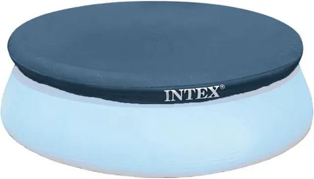 Alt view image 5 of 11 - Intex 7.3 Ft Above Ground Swimming Pool Vinyl Round Cover Tarp, No Pool Included