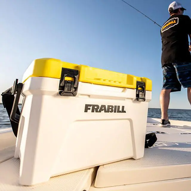 Alt view image 6 of 14 - Frabill Magnum Live Bait Station 13 Quart Storage Cooler Tackle Box with Aerator