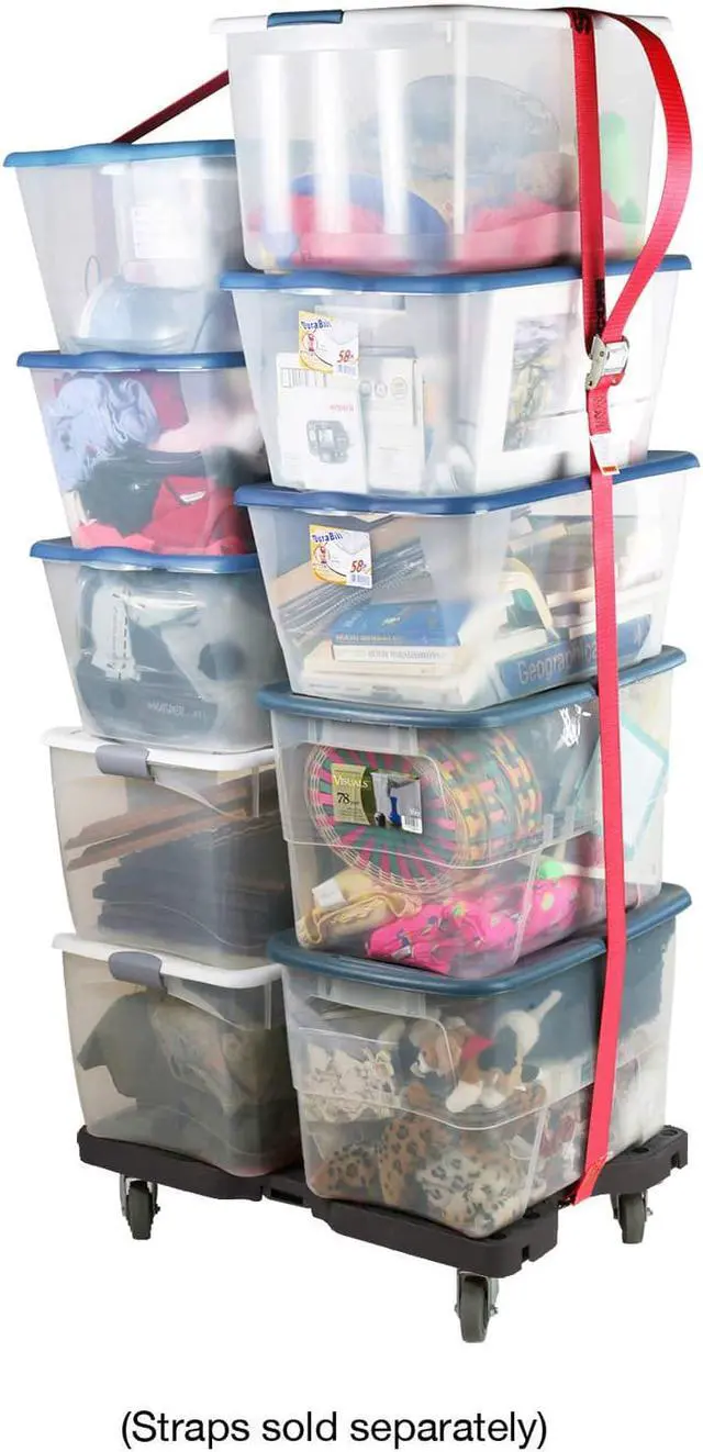 Alt view image 12 of 14 - Snap-Loc 1200 Lb Professional E-Track Dolly Black, Safely Moves More In Less Time With Easy Rolling Casters And Optional E-Strap Safety Attachment! SL1200D4TB