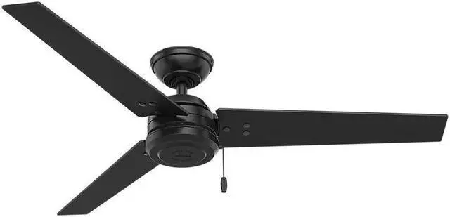 Main image of Hunter Cassius 52 Inch Indoor and Outdoor Ceiling Fan w/ Pull Chain, Matte Black