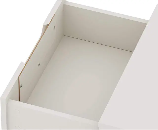 Alt view image 4 of 20 - Manhattan Comfort Rockefeller Modern Home 2 Drawer Nightstand Drawer, Off White