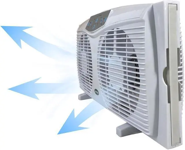 Alt view image 5 of 15 - Optimus F-5286 8 Reversible Twin Window Fan with Thermostat