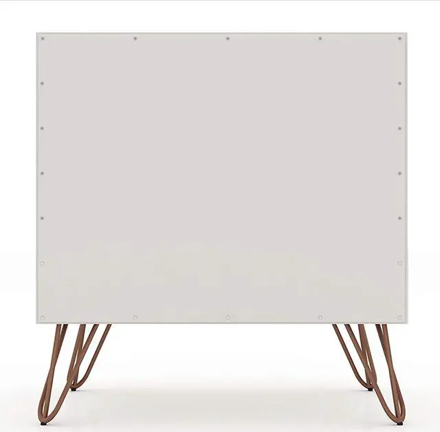 Alt view image 5 of 20 - Manhattan Comfort Rockefeller Modern Home 2 Drawer Nightstand Drawer, Off White