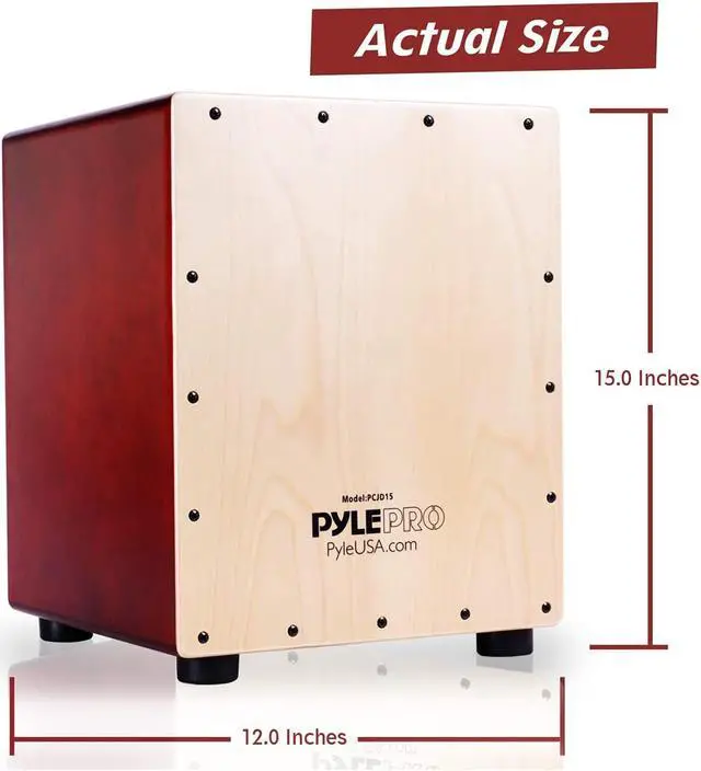 Alt view image 7 of 9 - Pyle PCJD15 Wooden Cajon Percussion Box