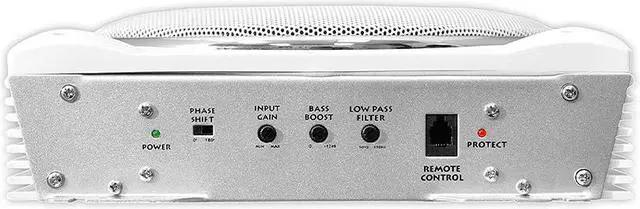 Alt view image 2 of 11 - Lanzar AQTB8 1000 Watt Slim Waterproof Amplified Marine Subwoofer System, White