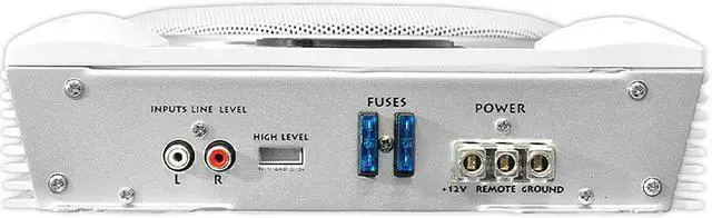 Alt view image 3 of 11 - Lanzar AQTB8 1000 Watt Slim Waterproof Amplified Marine Subwoofer System, White