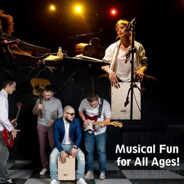 Alt view image 8 of 9 - Pyle PCJD15 Wooden Cajon Percussion Box