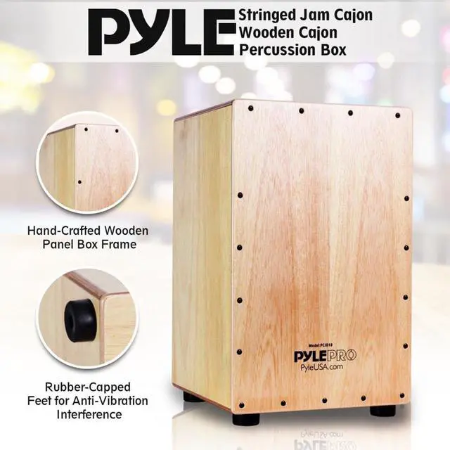 Alt view image 5 of 8 - Pyle PCJD18 Wooden Cajon Percussion Box
